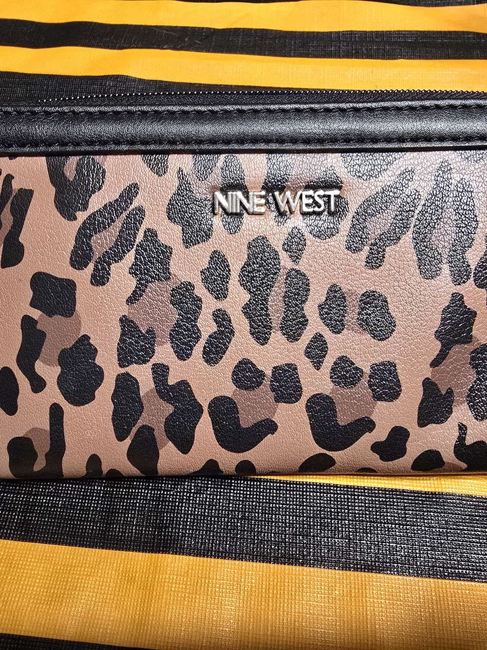 Nine West Leopard Print Women's Crossbody Bag - Brown/Black